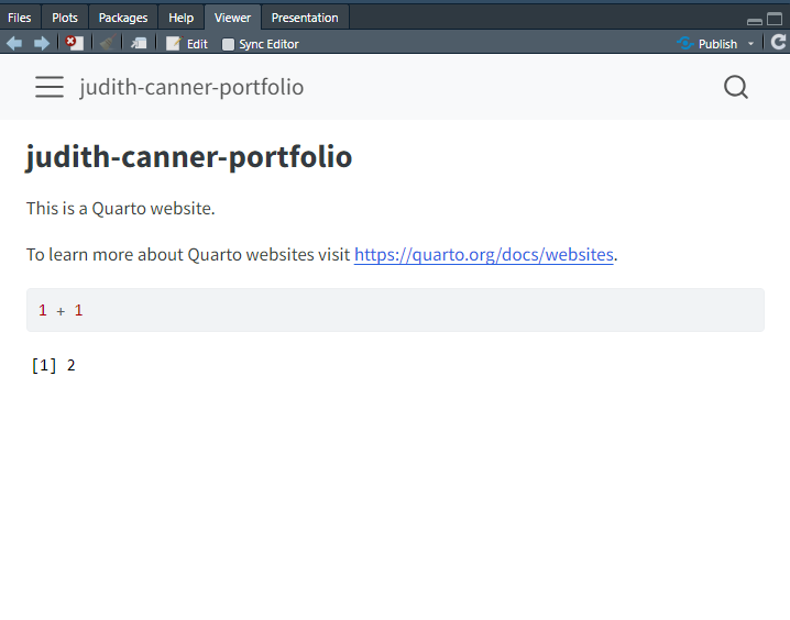 Image of rendered website