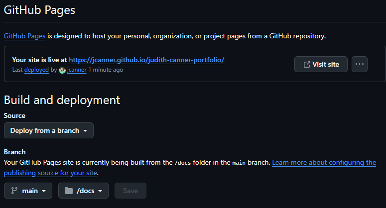 Appearance of website link on pages